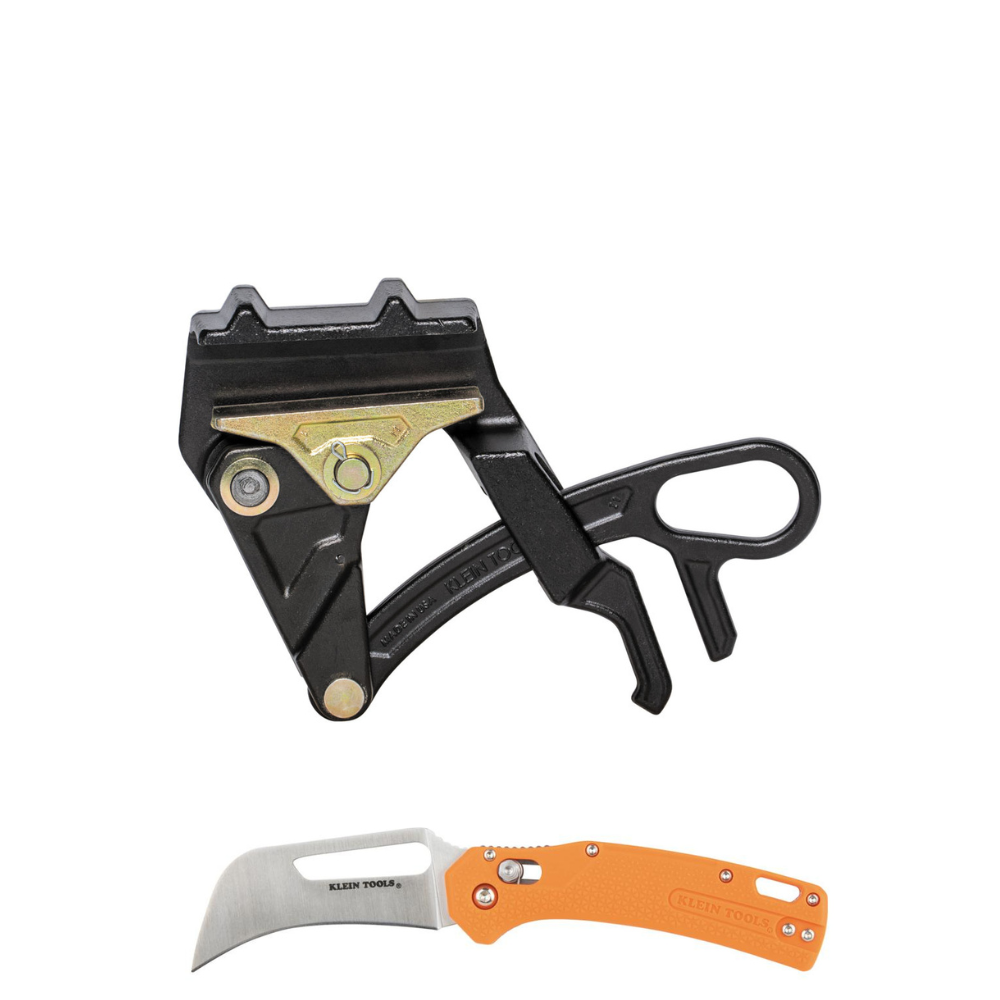 Klein Tools Wide Range Transmission Grip with Free Skinning Knife from Columbia Safety